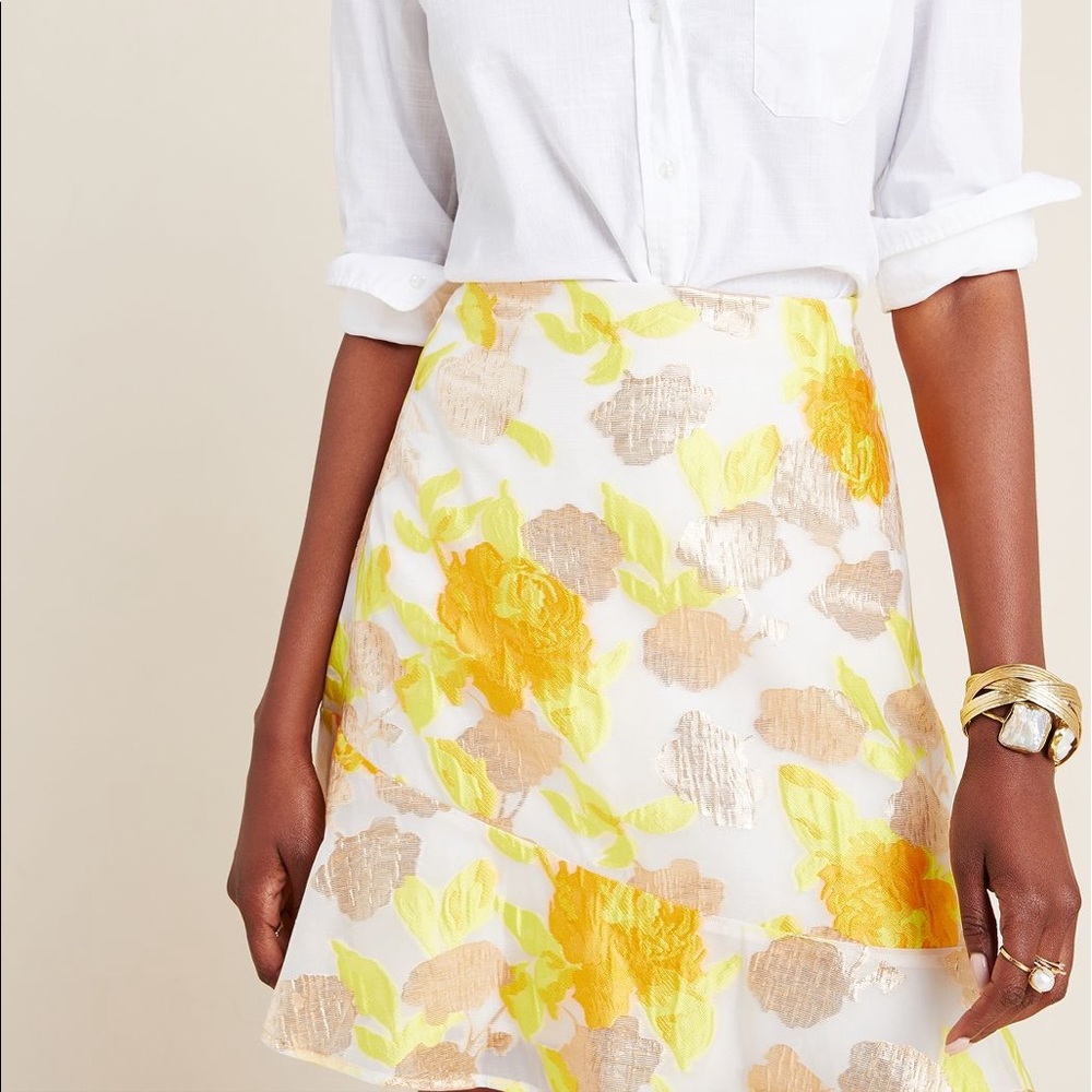 Cute Anthropologie mini skirt/knee length
